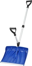 Ergonomic Snow Shovel 18" Wide Lightweight Snow  Aluminum Edge Pusher Durable