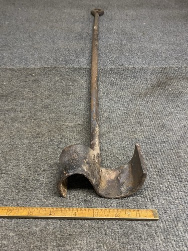 Antique Cattle Branding Iron “S” 27 Inch Long Handle Hand Forged