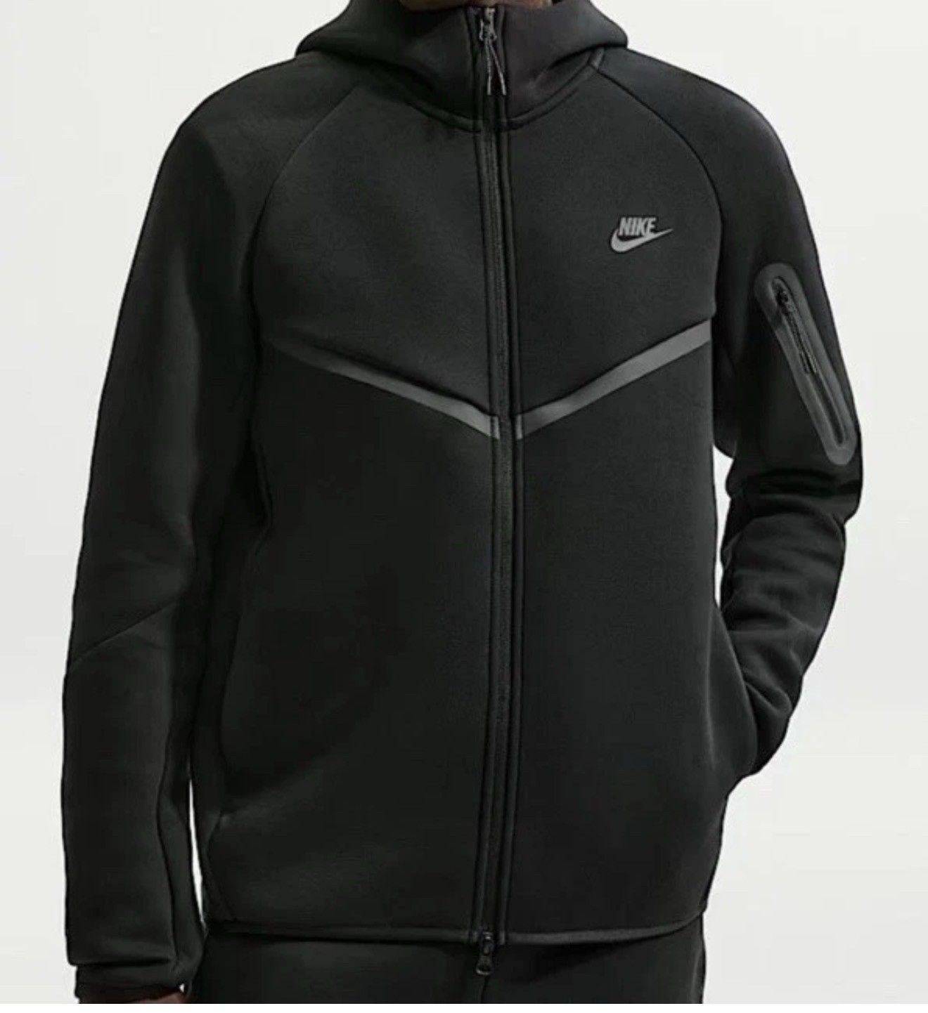 NWT Nike Sportswear Men's XL Black Tech Fleece Full Zip Jacket Hoodie HV0949-010
