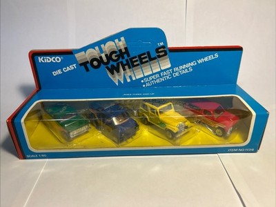1980 Kidco Tough Wheels 4 car set Jeep Chevy Blazer Ford Bronco Van Vintage NIB