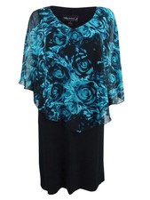 Connected Women's Chiffon Capelet Sheath Dress