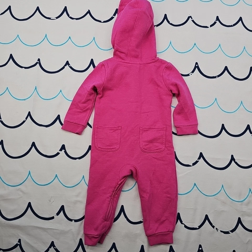 Sudadera con capucha Carhartt rosa de una pieza con cremallera frontal talla 12 meses Foto 4 de 4