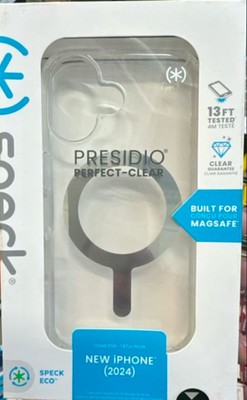 Speck Presidio Perfect-Clear Chrome Series Apple iPhone 16 MagSafe Case