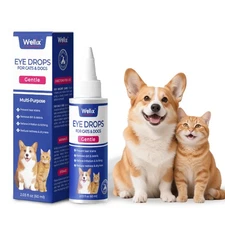 Wellix PET Dog Eye Drops, Drops for Dogs&Cats, 60ml, Blue 