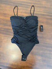 Women  s Black Express Bodysuit Size Small New With Tags