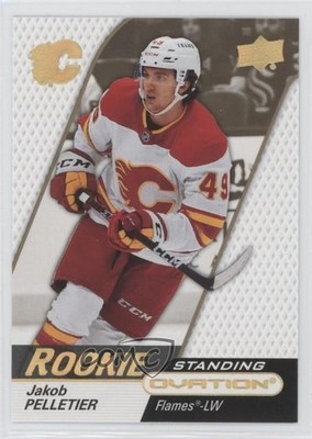 2023 Ovation Rookies Standing Gold Spectrum /250 Jakob Pelletier Rookie RC 1kx2