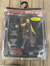 Dungeons  Dragons Simon Costume Boys M 8 Includes Jumpsuit Pouch Cape Spell Dis