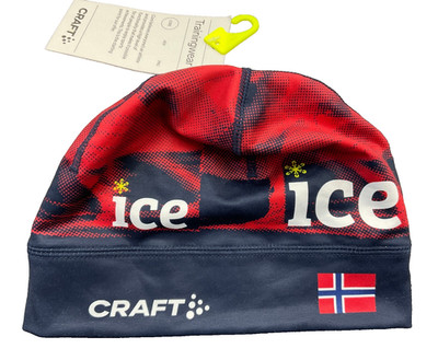 CRAFT Norway Ski Team Hat Beanie Biathlon XC Nordic Training Ice Blue Red NEW