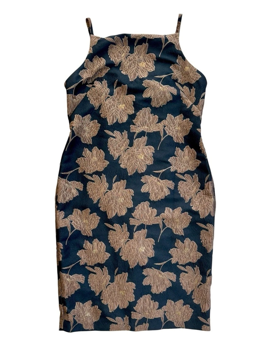 donna karan sleeveless boat neck floral scuba midi sheath dress Donna Karan Floral Print Scuba Round Neck Short Sleeve Sheath Midi Dress