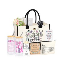 Best Friend Bestie Birthday Gifts for Women, Valentines Mothers 16 Oz, Clear 