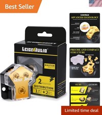 High Performance 2 Way Copper Power Distribution Block for Car Audio Systems