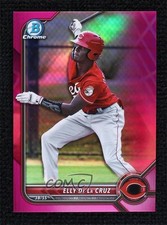 2022 Bowman Chrome Prospects Fuchsia Shimmer Refractor /199 Elly De La Cruz uk2