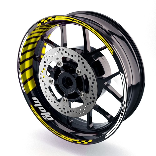 Glossy Yellow 17 inch GP02 Wheel Sticker Stripe For YZF R1 98-21 20 19 18 17 16 - Picture 3 of 14
