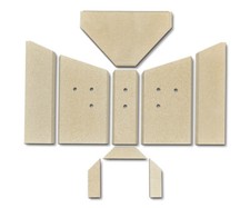 Feuerraumauskleidung für Fireplace Malta Kaminofen Ersatzteile Brennraum