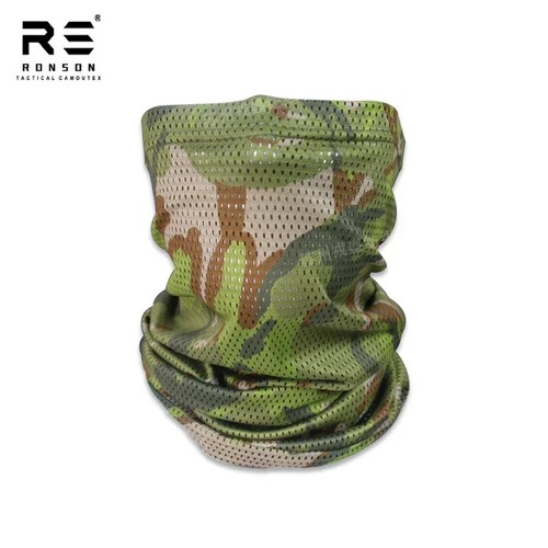 Men's Camo Mesh Fabric Scarf Neck Protective Ride Sunscreen Mask Scarf&Headscarf - Picture 30 of 34