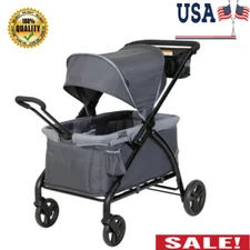 2-in-1 Baby Stroller Wagon Indoor Outdoor Portable Toddler Stroller Foldable