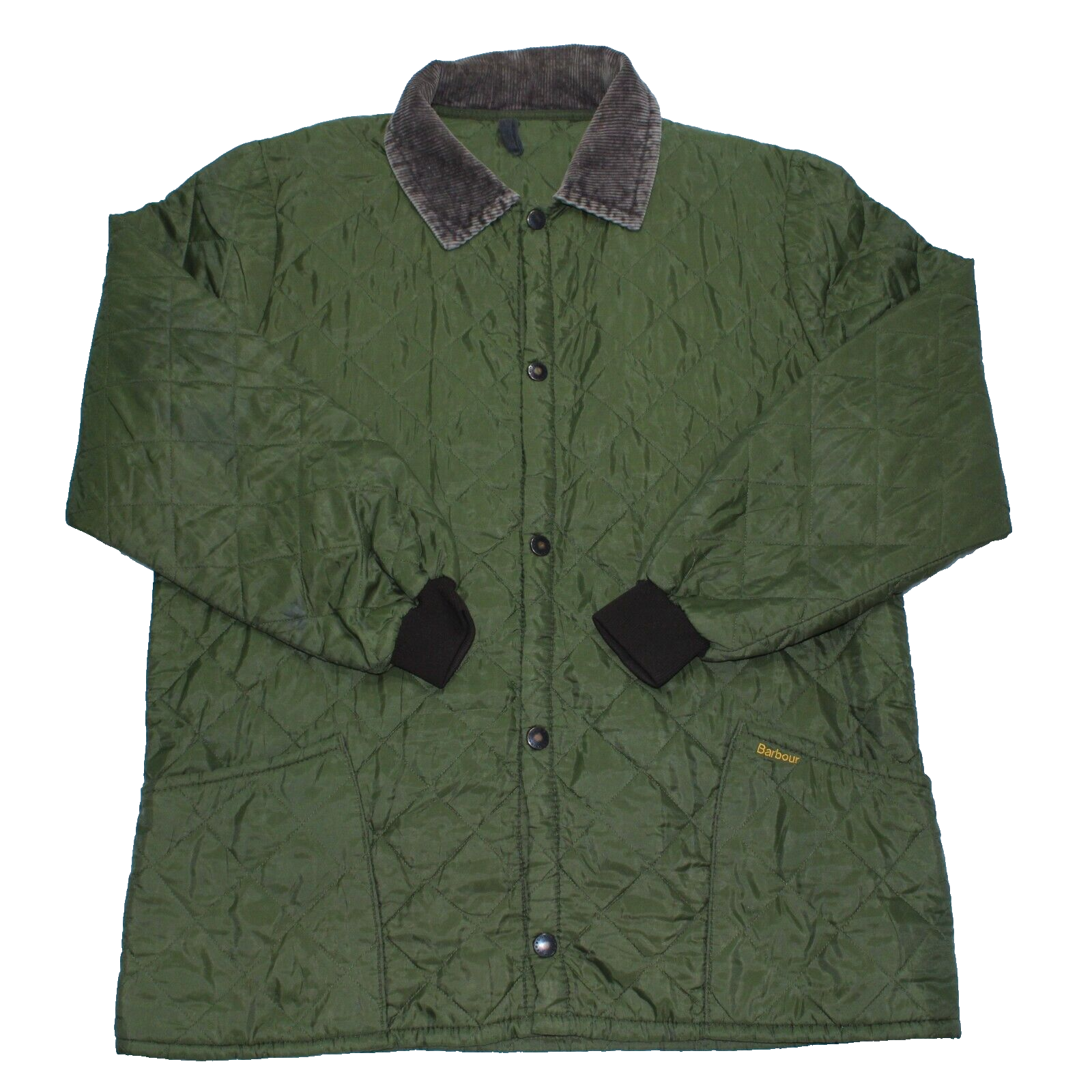 Vintage Barbour Mens Quilted Jacket Size L Green Country Wear Made in England