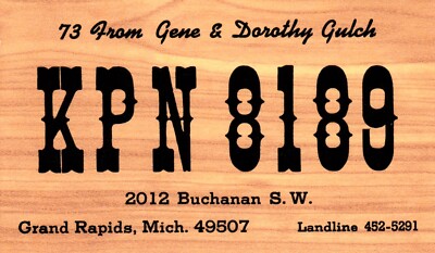 Grand Rapids Michigan KPN-8189 QSL Radio Card Postcard