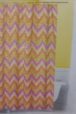 Newport Home Tribal Fabric Shower Curtain 72" x 72" NIP