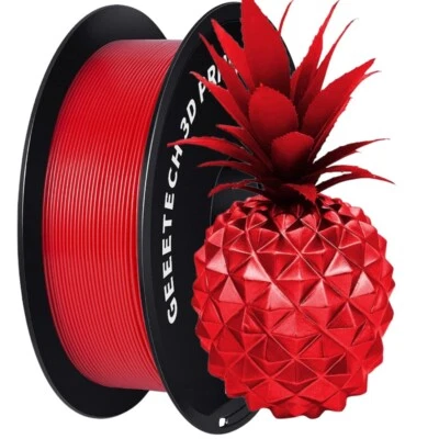 Geeetech Filament pour Imprimante 3D PETG 1Kg/Rouler 1,75MM Rouge Consommables
