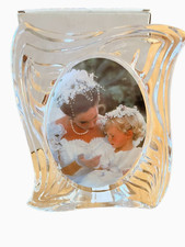 Mikasa Crystal "Emotion" Picture Frame 4  X 6 , Freestanding, New Old Stock