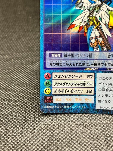 Tarjeta de colección Valkyrimon Digimon lámina japonesa 2001 muy rara Bandai CCG - Imagen 3 de 12