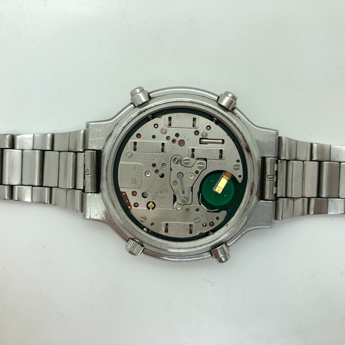 w2078] SEIKO 7A48-7050 FISHING MASTER Moon phase Quartz New
