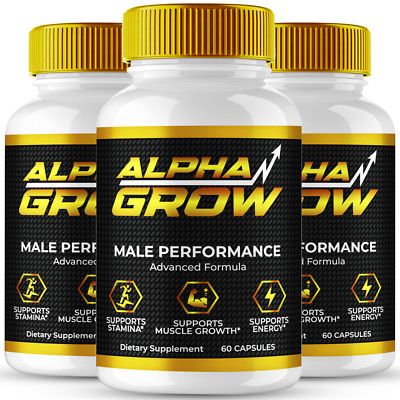 (3 Pack) Alpha Grow for Men, AlphaGrow Advanced Male Performance ...