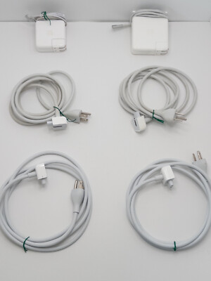 Lot Apple Genuine MagSafe Power Adapters 85W & 60W, Extension Cords for Macbooks