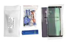 Repair Kit Compatible Galaxy Note 9 Front Back Glass Cover Replacement (Purple)