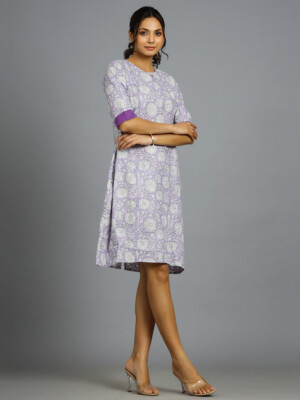 purple cotton midi dress JOIE Midi Dress