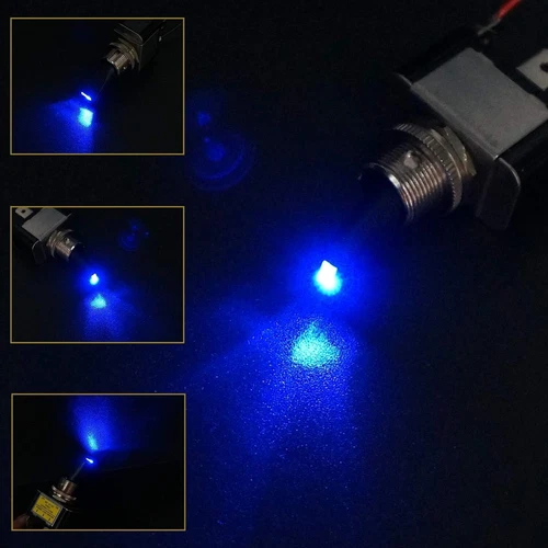 3Pcs 12V 30A Blue LED Light Toggle Rocker ON/OFF Switch 3Pin Marine Car Boat ATV - Picture 5 of 6