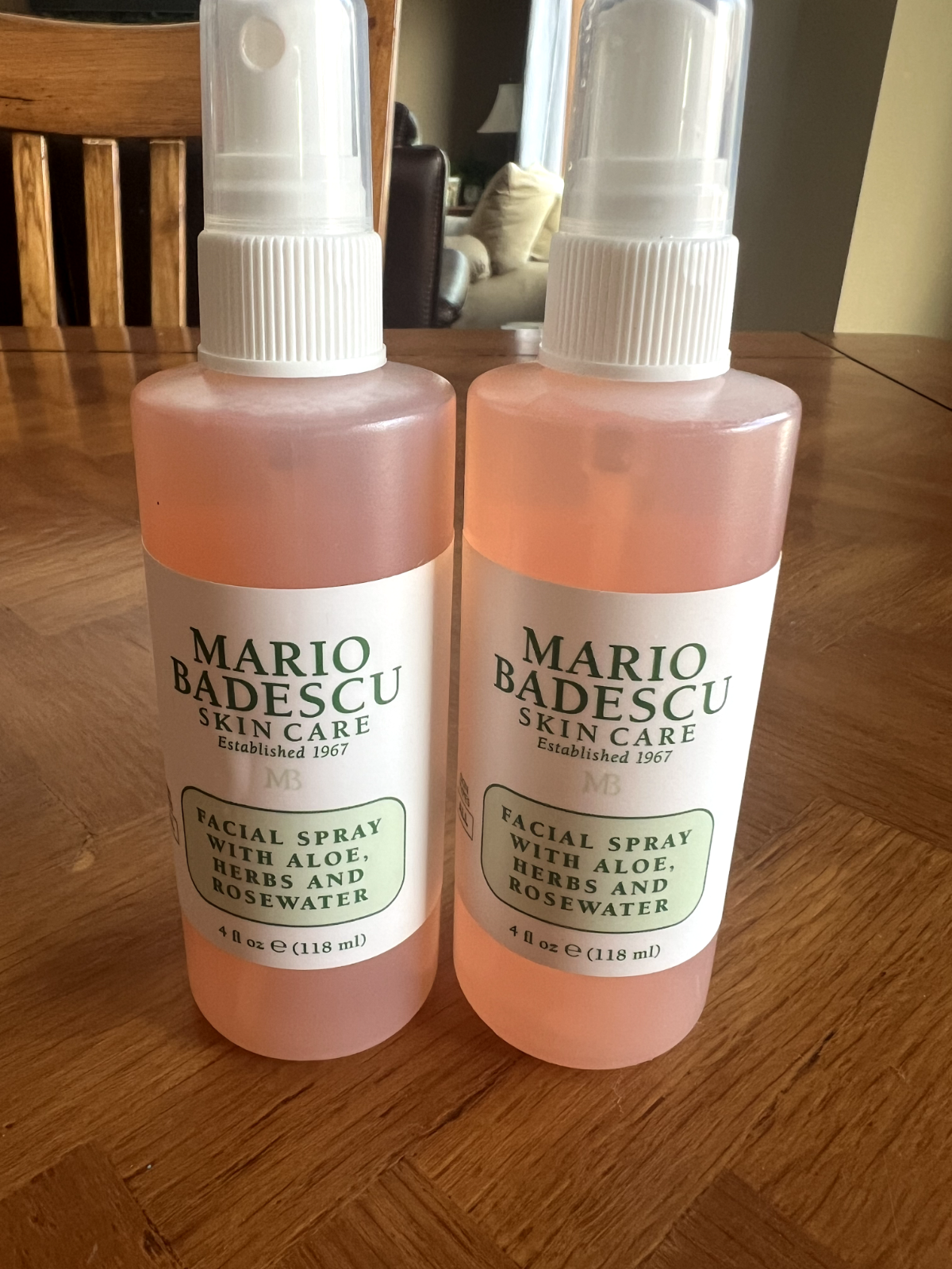 Mario Badescu Rosewater Aloe Facial Spray Twin Pack 4 Oz Each