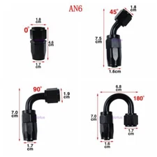 2/4Pcs AN6 AN8 AN10 Swivel Hose End Fitting Adapter For CPE Oil Fuel Gas Line