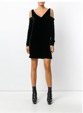 NWT $575 McQ - Alexander McQueen V Neck Crystal Sleeveless Dress Size IT 36