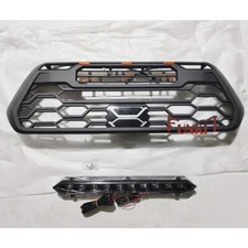 Front Grille Fits For 2016 - 2023 Toyota Tacoma Black Grill W/Led & Light Bar