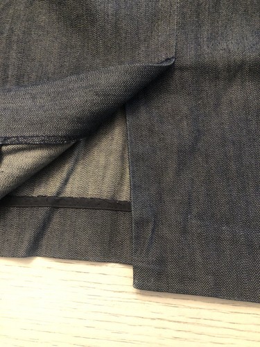 Tibi Pencil Skirt Sz 2 Charcoal Gray Denim Front Button Accent - Picture 5 of 5