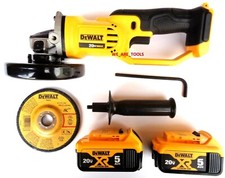Dewalt DCG412 20V Cordless Grinder, 2 DCB205 5.0 AH Batteries 4 1/2" 20 Volt