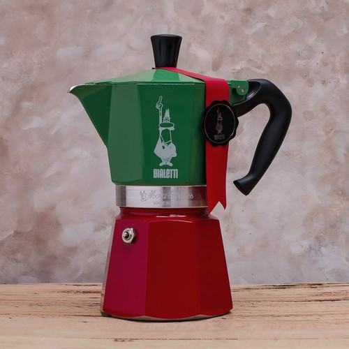 Bialetti Moka Express Tricolore, 3 or 6 