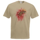Adults Chest Burster Alien Xenomorph Sci-Fi Horror Movie Unisex Khaki T-Shirt