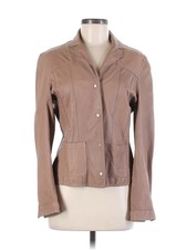 Ecru Women Brown Leather Jacket 8