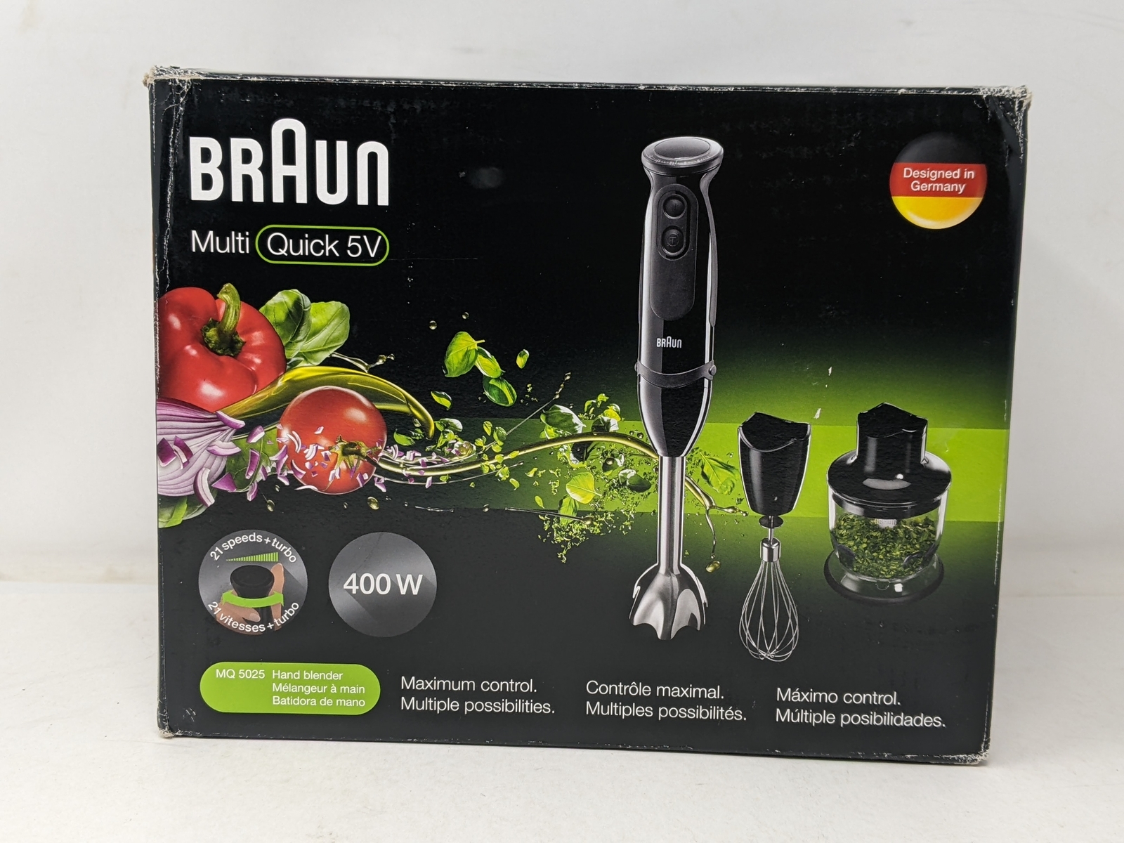 Braun MQ5025 Hand Blender Multiquick Vario, MQ5025, Black, 40 OFF