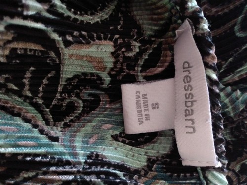 DRESSBARN S MINT GREEN AND BLACK FLORAL WOMENS - Bild 6 von 7