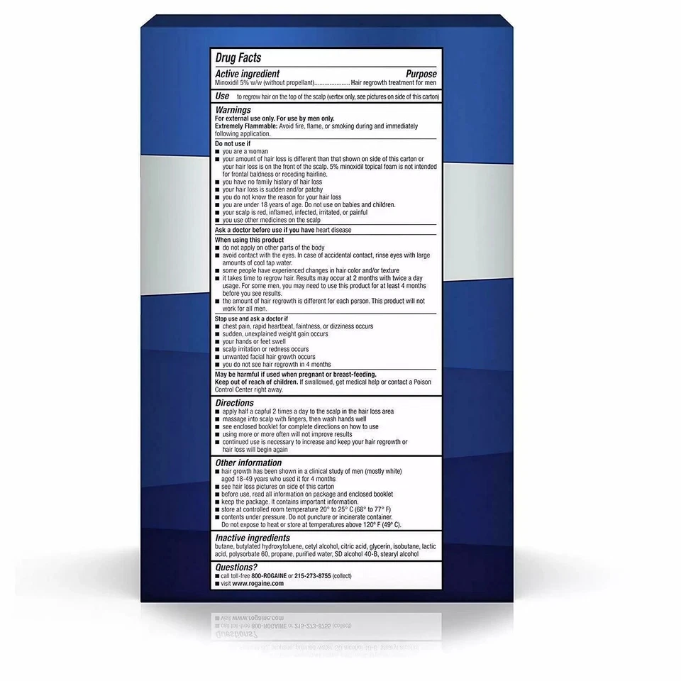 ✳️🔥 Rogaine Foam Hair Loss & Regrowth Treatment 5% Minoxidil 3 Months ✳️🔥 - Image 3 of 4