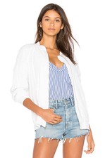 New Equipment Kendrix Bomber In White - Size S #t446