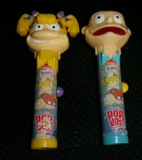 2 Nickelodeon Rugrats Pop Ups! Lollipop Candy TOMMY PICKLES & Angelica SO39
