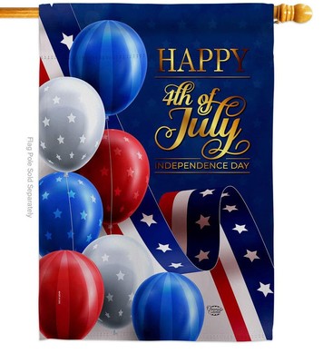 July Fun House Flag Star and Stripes Patriotism Independence Memorial United ...