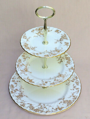 Minton ''Gold Ancestral'' (S595) Drei-Etagen-Kuchenständer