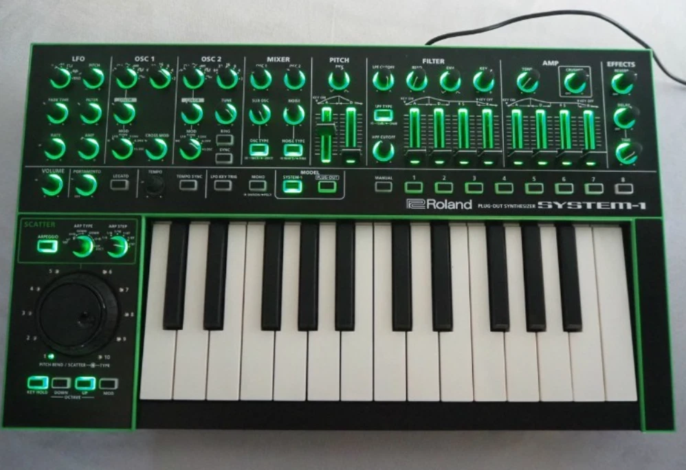 Roland System 1 Keyboard PLUG OUT Synthesizer 240V Test Completed