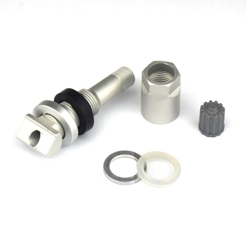 Set of 4 Silver Stainless Steel Replacement TPMS for Valve Stem Clamp In - Picture 6 of 8